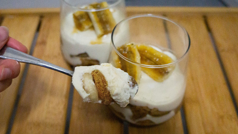 Black Sugar Banana Tofu Tiramisu