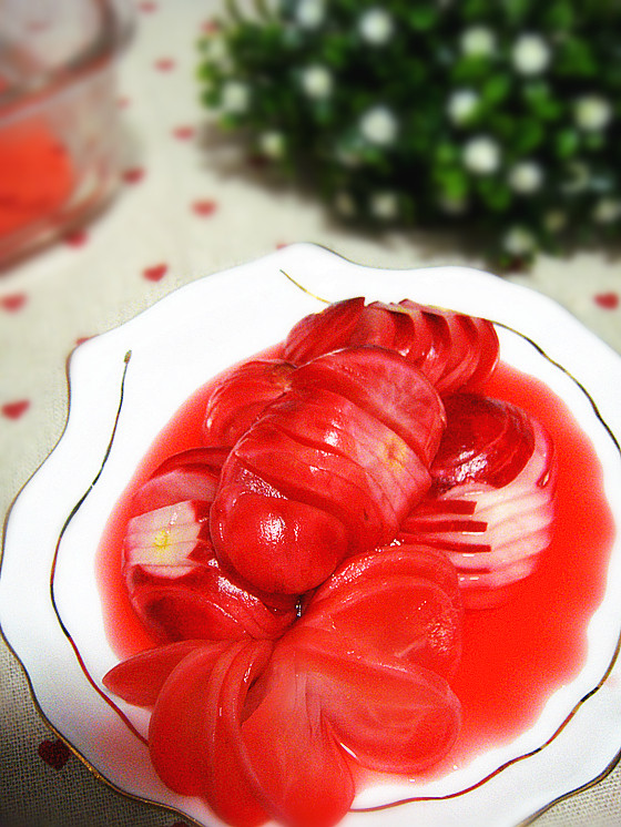 Steps for making Sweet and Sour Cherry Radish Salad