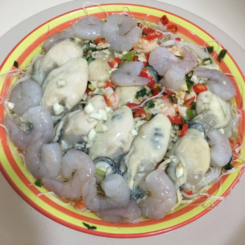 Garlic Shrimp and Oyster Steamed Vermicelli Steps