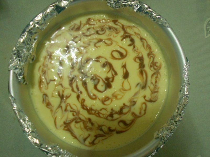 Marble Cheesecake Making Steps