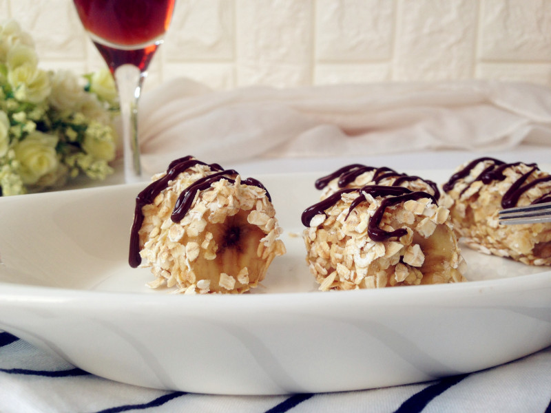 Oatmeal Baked Bananas