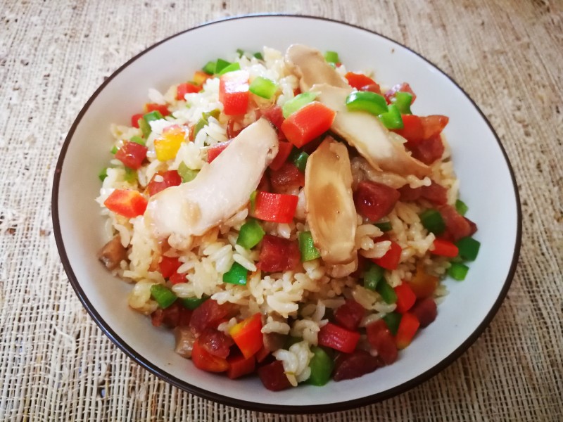 #Matsutake Mushroom Braised Rice#