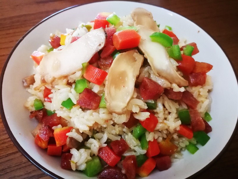 #Matsutake Mushroom Braised Rice#