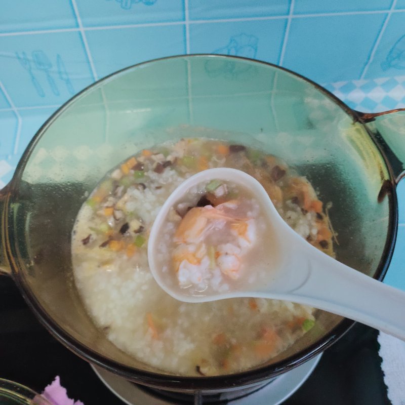 Steps to Make Shrimp and Vegetable Congee