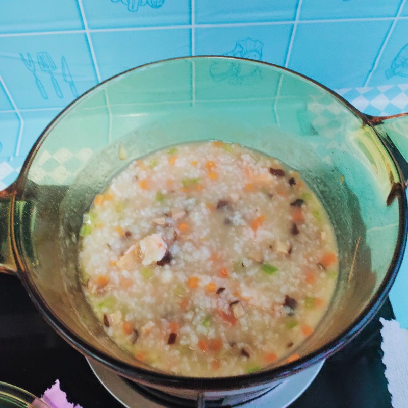 Steps to Make Shrimp and Vegetable Congee