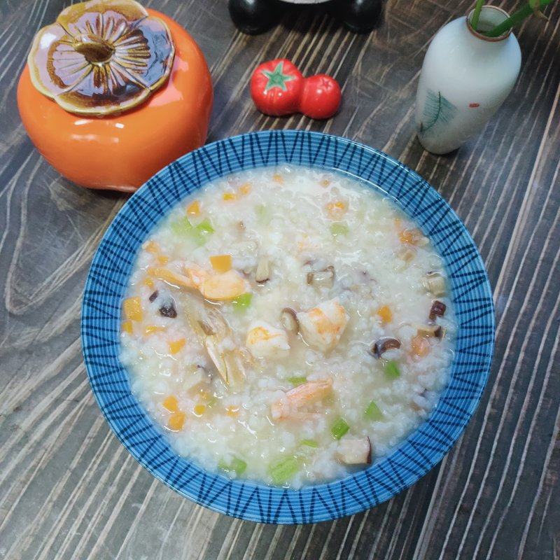 Steps to Make Shrimp and Vegetable Congee