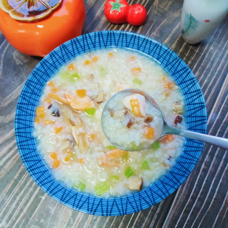 Shrimp and Vegetable Congee