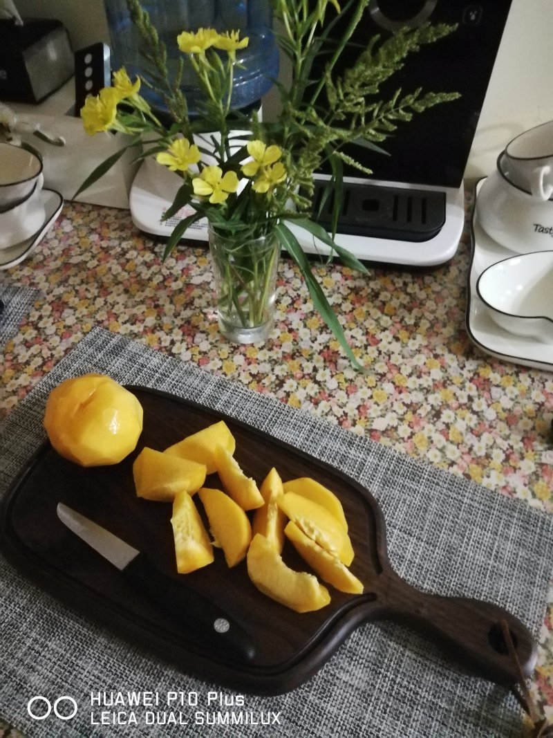 Steps for making Peach Sweet Soup