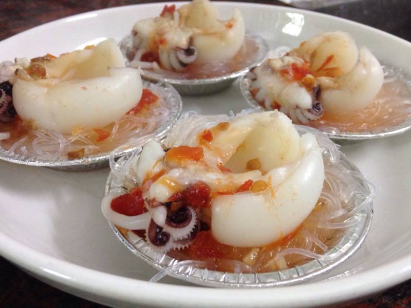 Steamed Vermicelli with Baby Squid