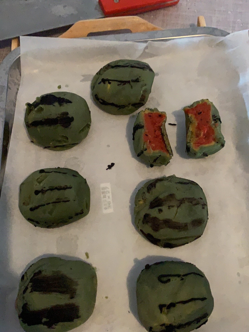 Watermelon Mooncake Making Steps