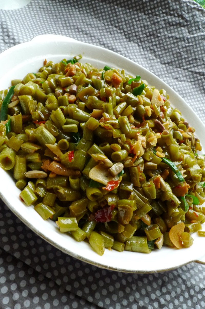 Sour String Beans Stir-fried with Diced Pork