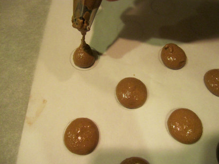 Chocolate Macarons Making Steps