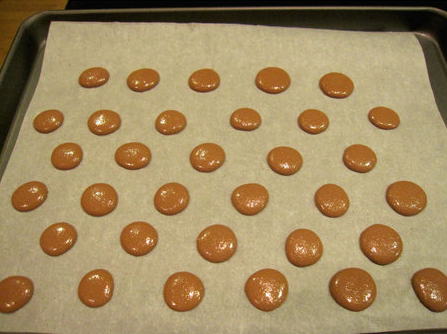 Chocolate Macarons Making Steps