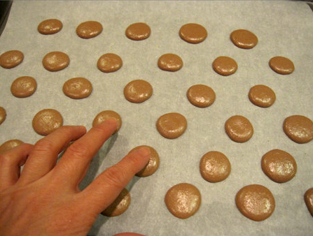 Chocolate Macarons Making Steps