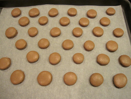 Chocolate Macarons Making Steps