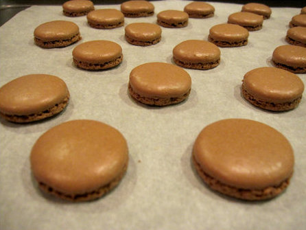 Chocolate Macarons Making Steps