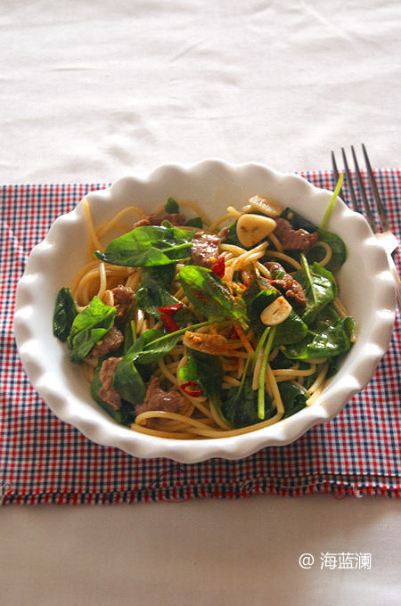 Beef and Spinach Pasta