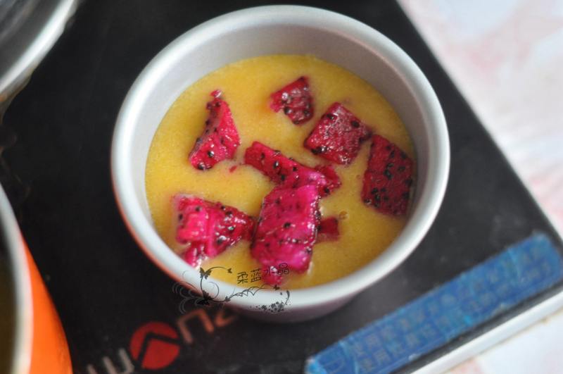 Dragon Fruit Pudding Making Steps