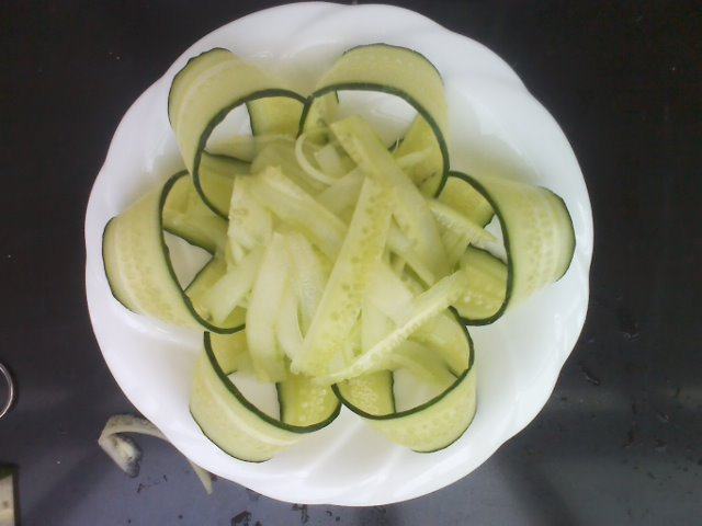 Steps for making Cucumber Salad