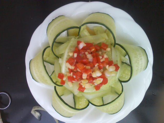 Steps for making Cucumber Salad