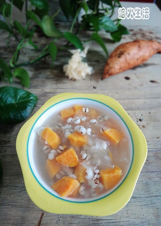 Sweet Potato, Coix Seed, and Tremella Sugar Water