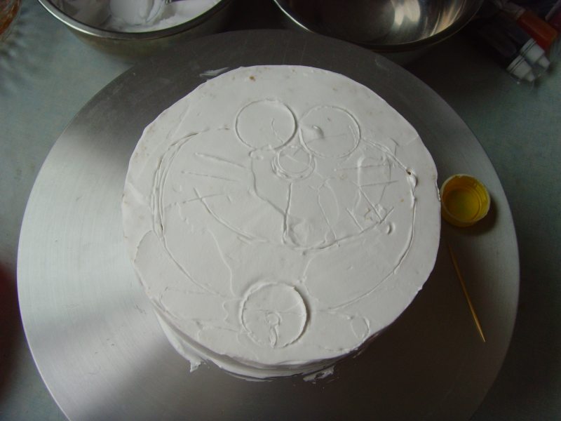 Cartoon Cake: Doraemon Making Steps