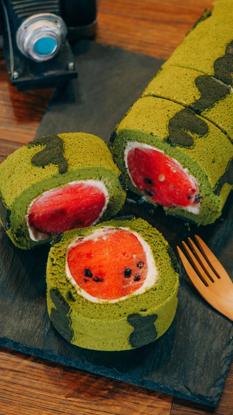 Cute Watermelon Cake Roll