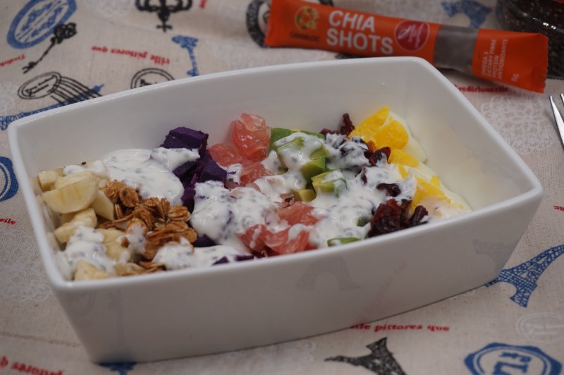 #Salad# Chia Seed Yogurt Rainbow Salad Cooking Steps