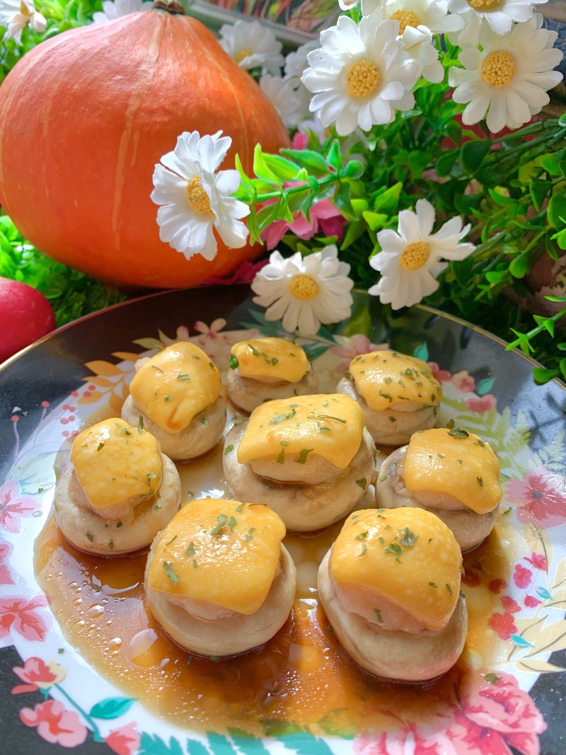 Cheese-Stuffed Shrimp Stuffed Mushrooms