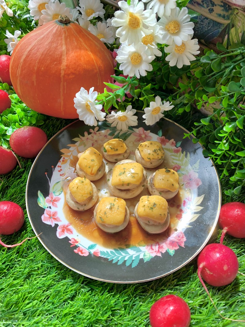 Cheese-Stuffed Shrimp Stuffed Mushrooms