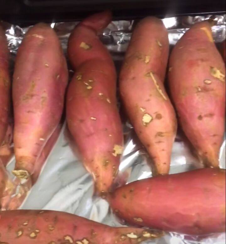 #Oven Dish# Baked Sweet Potato Production Steps