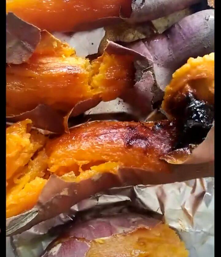 #Oven Dish# Baked Sweet Potato Production Steps