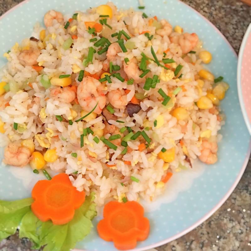 Shrimp and Colorful Fried Rice