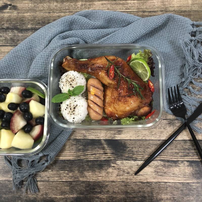 Honey Glazed Roasted Chicken Leg Bento