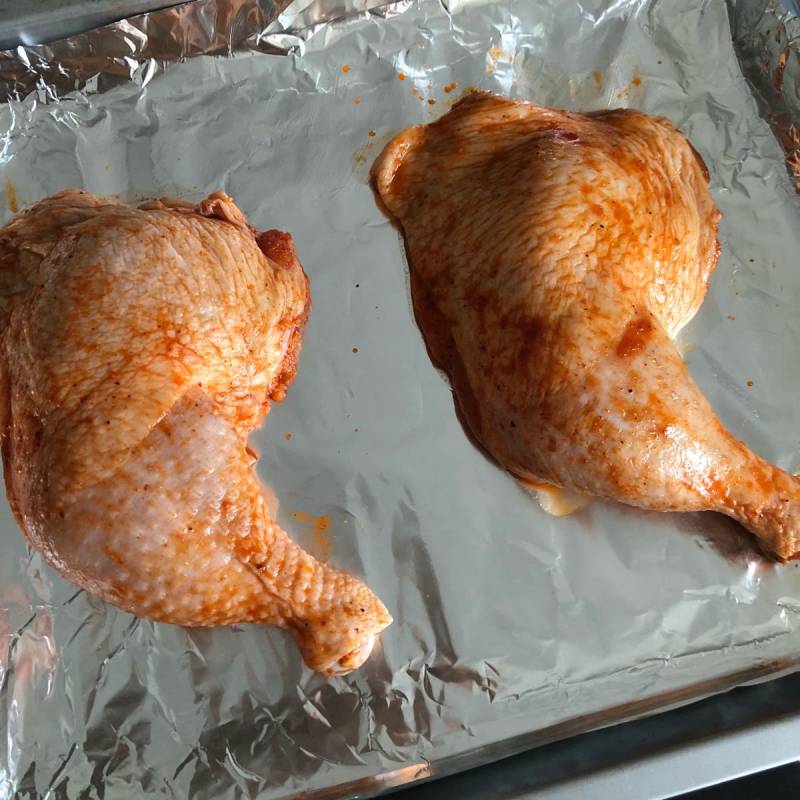 Steps for Making Honey Glazed Roasted Chicken Leg Bento