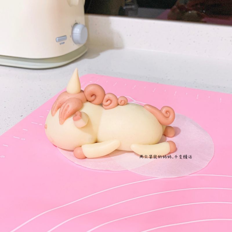 Cute Shaped Steamed Buns - Unicorn Steamed Bun Cake Making Steps