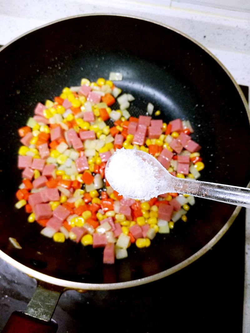 Steps for making Colorful Fried Rice