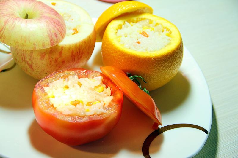 Steps for making Colorful Fried Rice