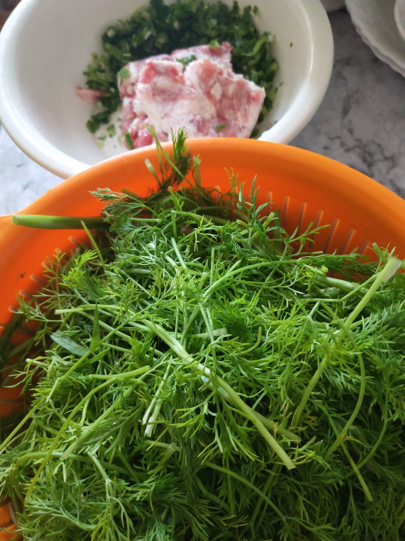 Steps for making Fennel Pork Dumplings