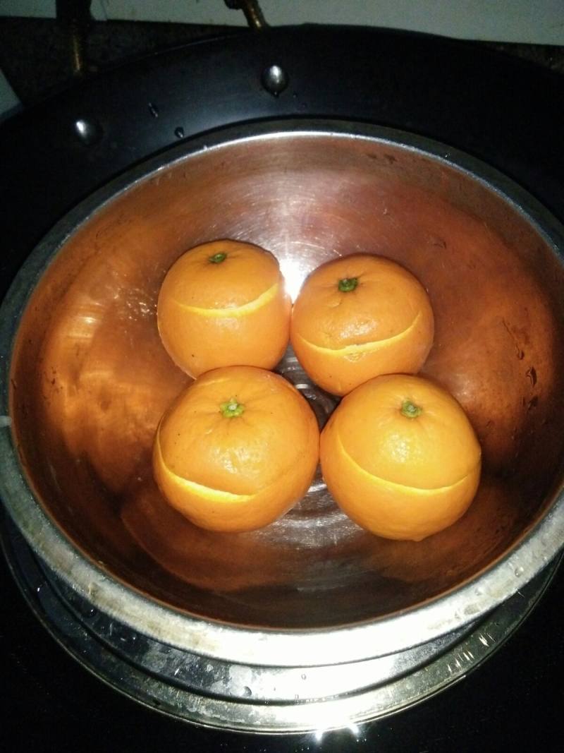 Steps for making steamed navel oranges