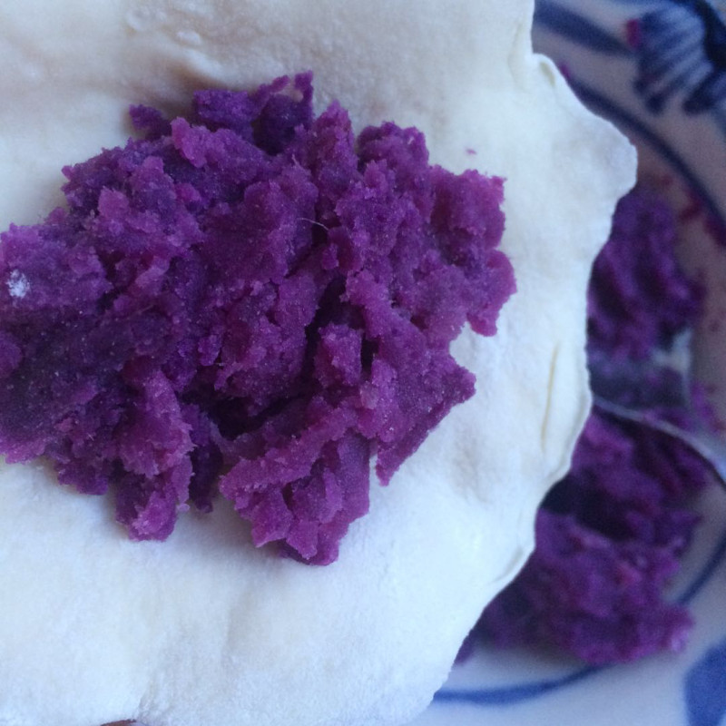 Low-fat Purple Sweet Potato Cake Making Steps