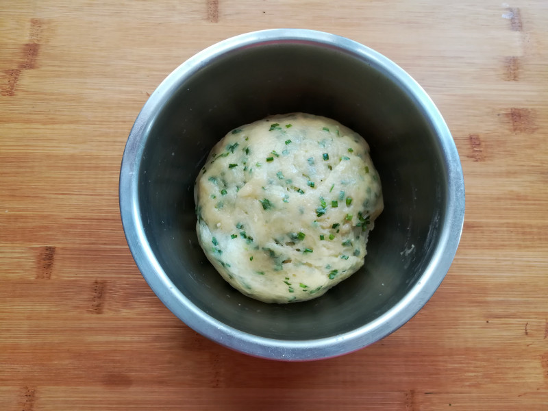 Steps for making Scallion Pastry Squares