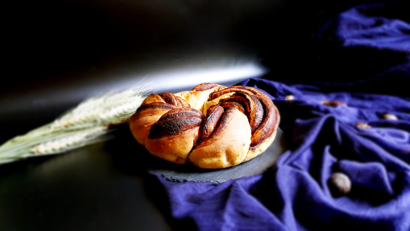 Natural Fermented Brown Sugar Cinnamon Chocolate Bread Rolls