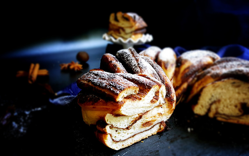 Natural Fermented Brown Sugar Cinnamon Chocolate Bread Rolls