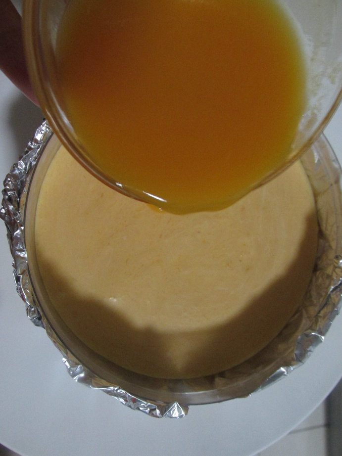 Steps for Making Fresh Mango Mousse Cake