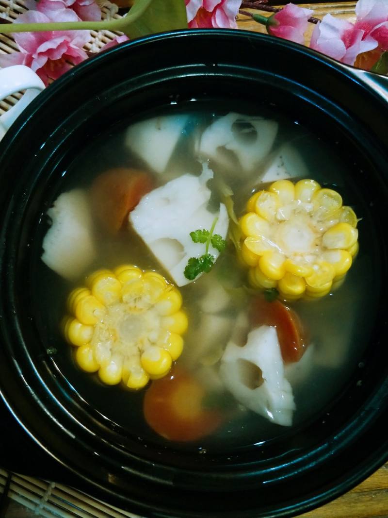 Steps to Make Corn and Lotus Root Soup