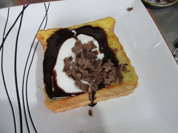 Steps for making Chocolate French Toast