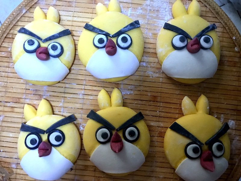 Angry Birds Steamed Buns Step-by-Step