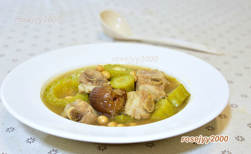 Bitter Melon Pork Rib and Soybean Soup