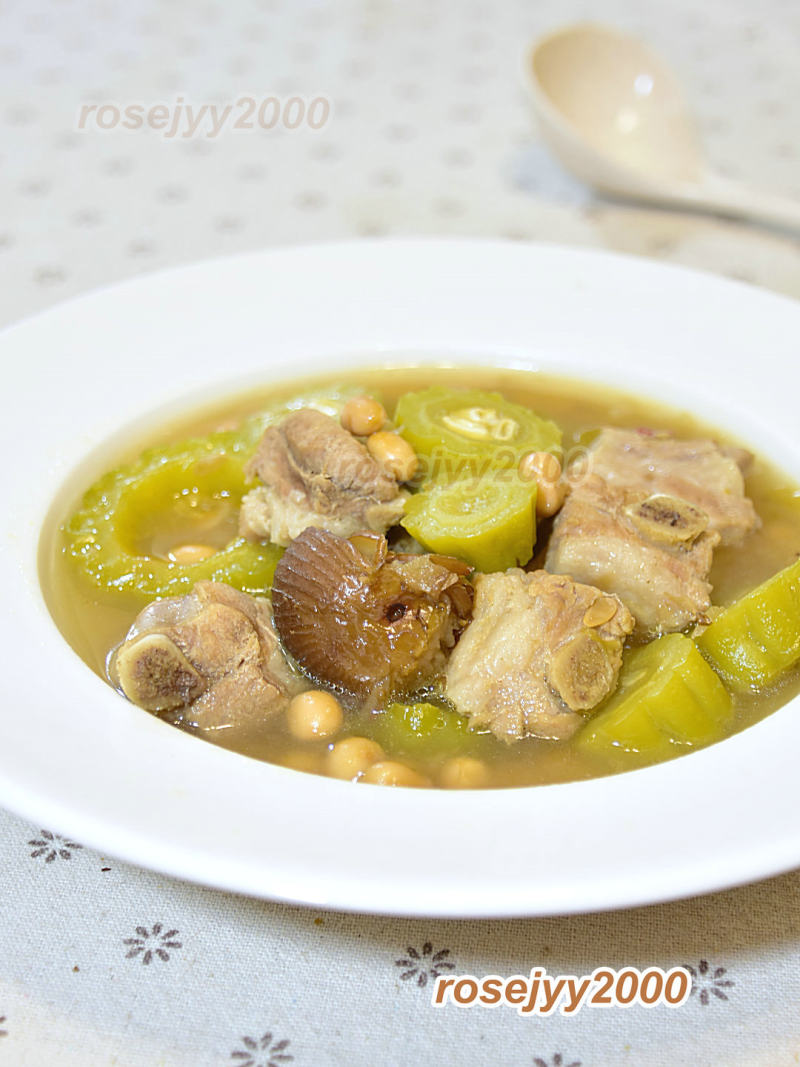 Bitter Melon Pork Rib and Soybean Soup